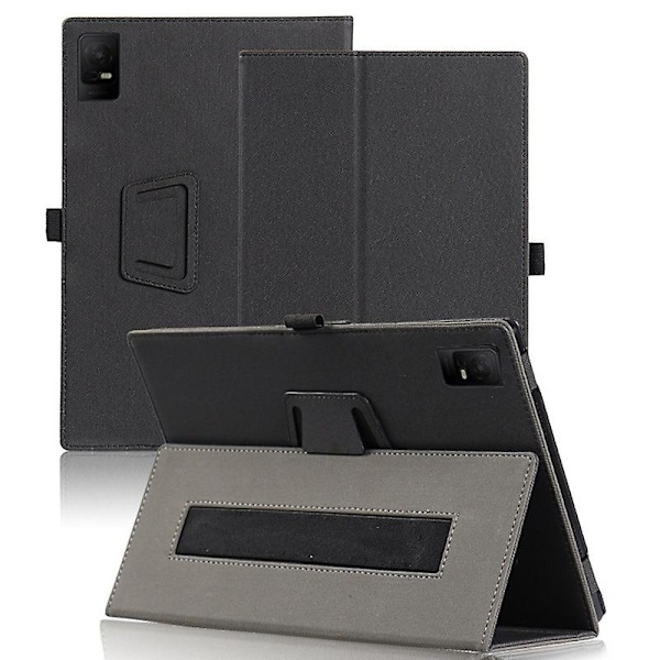 Fodral for TCL Tab 10 Gen 2-nettbrett, Stativ, Hudvennlig PU-lær, Fullt Beskyttende Fodral - Svart-WELLNGS