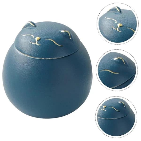 Ceramic Airtight Jar Tea Storage Jar Cat Shape Storage Jars Porcelain Jar for Tea Spices Coffee Nuts Storage B