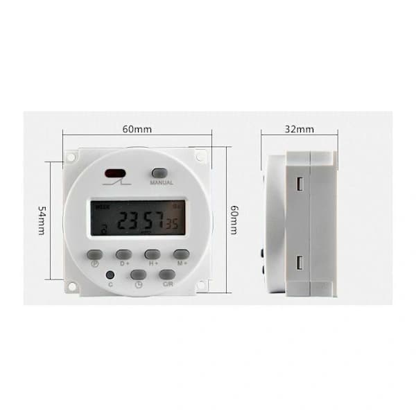 Timer Switch 12V 16A Digital Elektronisk LCD Tidsrelä Switch Pro_tfrf