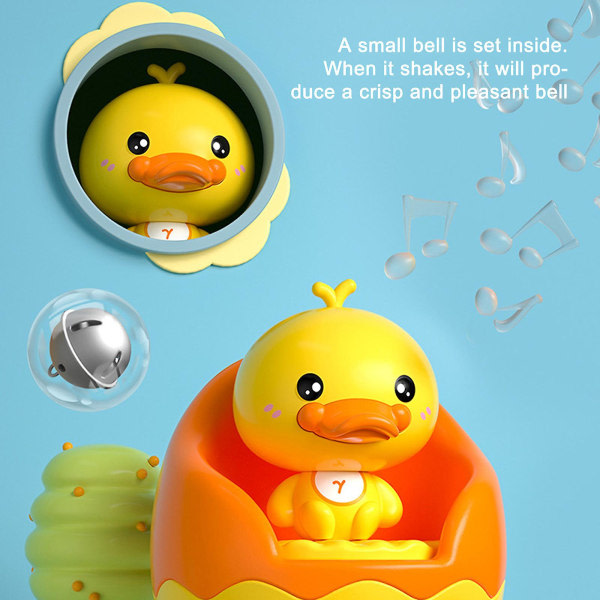 Baby Söt liten djur Tumbler Toy Rolig leksak med inbyggd liten Bell Duck CDQ