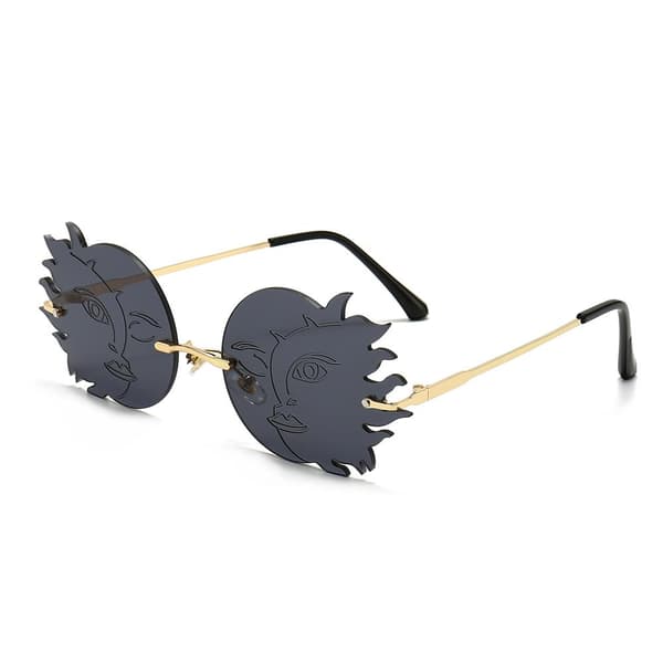 Coola solformede solbriller for kvinner, oversized, UV400, unike Black Black one size