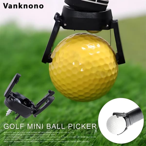 6 st golfbollsupplockare, vikbar gripklo för puttergrepp, golfare, svart