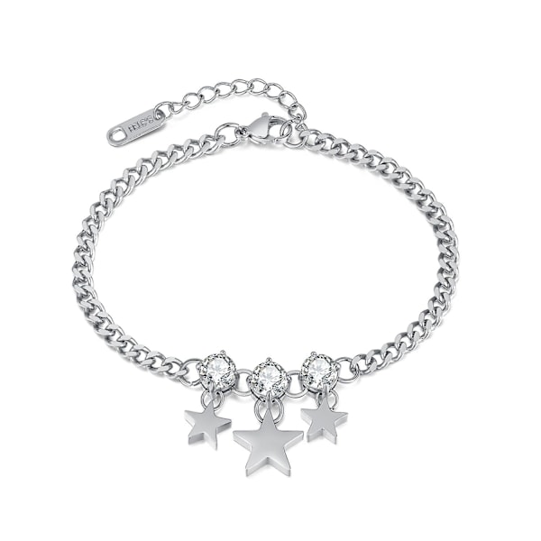 Armband för män - Cuban Link Star Charm Titanium stålarmband för män - WELLNGS