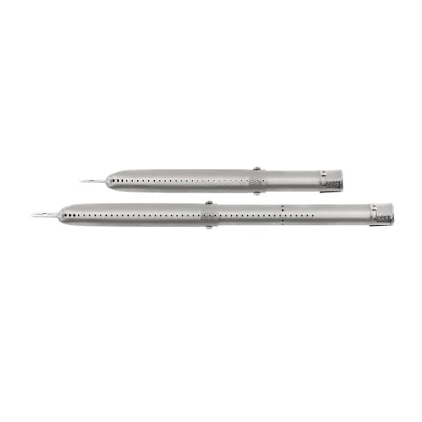 Universell gassgrillrørbrennererstatning, justerbar lengde, luftventil og monteringsbraketter, for de fleste gassgriller, 30-44,5 cm