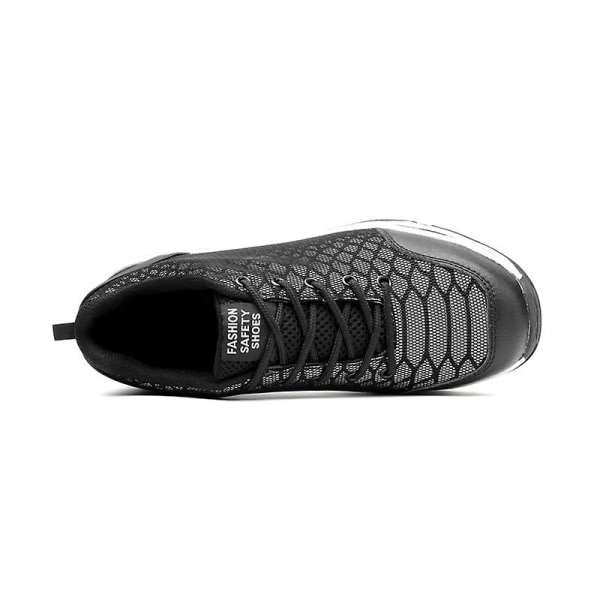 Sneakers för män Andas lätta ståltå säkerhetsarbetsskor 2D538 Black 48