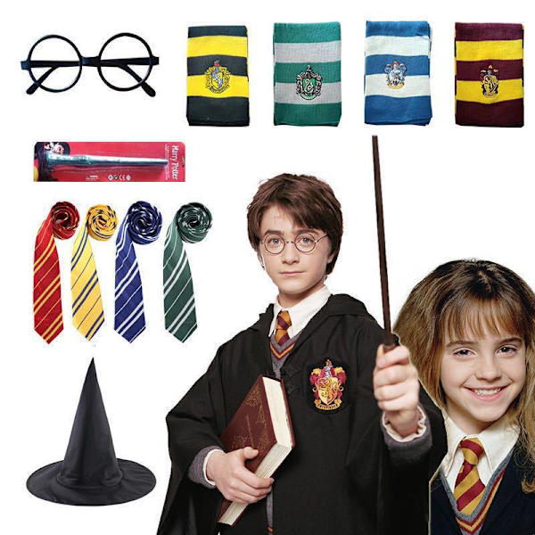 Harry Potter magisk mantel set - Slytherin sjudelade kostym