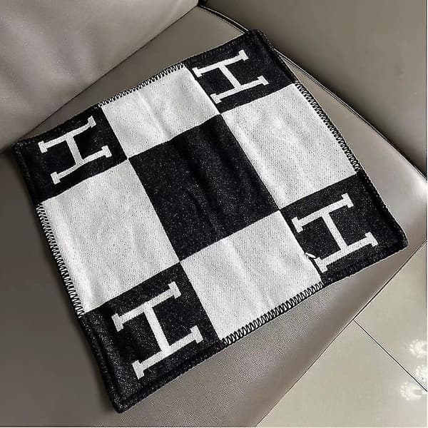 45x45cm H-format Ullkashmir Kuddfodral Våningssäng Soffa Flygplan Black