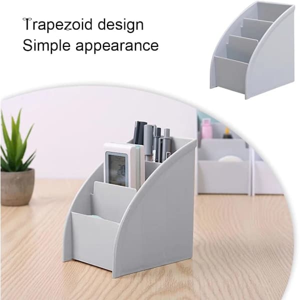 Desktop Organizer Trapezoid Remote Control Holder Creative Desk Organizer for Study Room Office Living Room Dressing Table