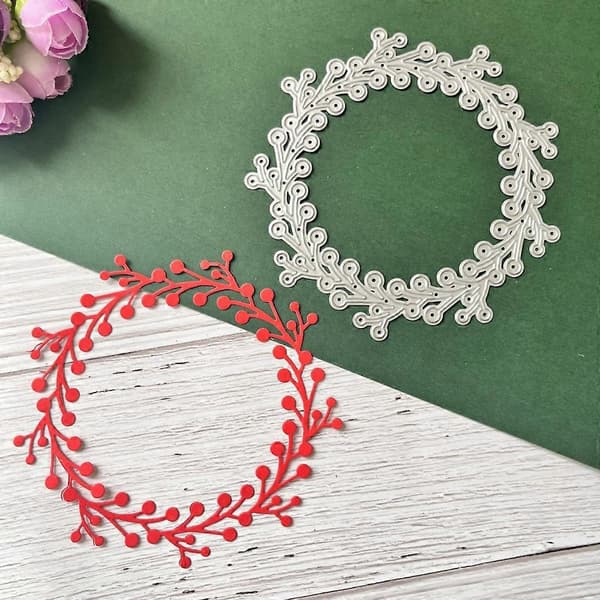 Prickig Krans Metall Stansformar Scrapbooking Schablon Stansar Kort Prägling DIY_tfrf