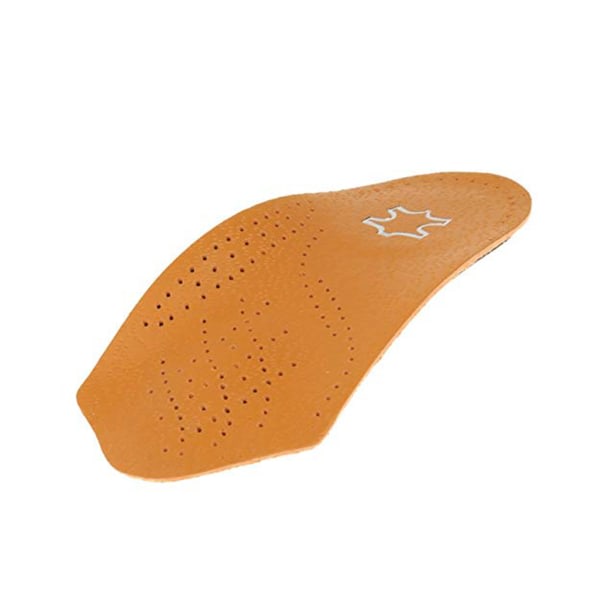 1 par mænd kvinder 3/4 læder Orthotic Arch Support indersål Flat 35-36