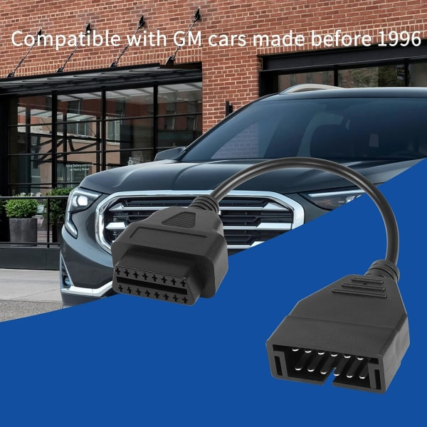 CDQ-adapterkabel för GM 12-pin till OBD1 till OBD2 16-polig kontakt för GM-fordon 40 cm