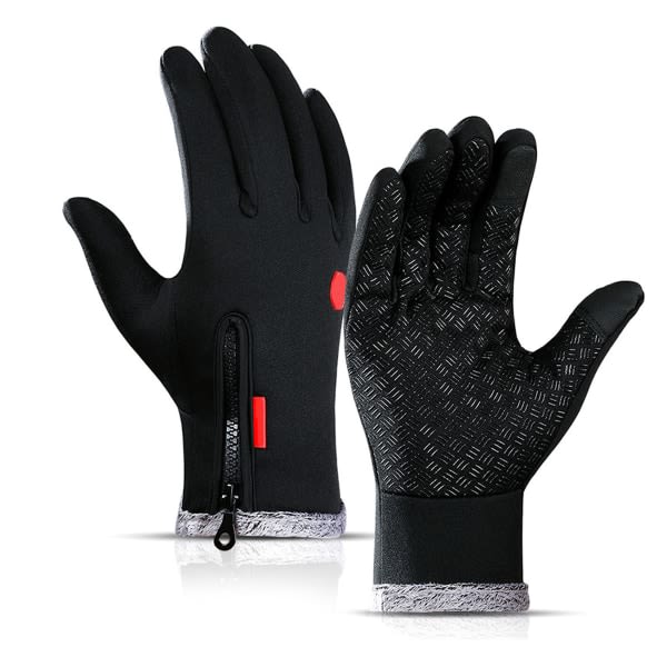CDQ Vintervarma handskar for män kvinnor, pekskärm Tjocka mjuka handskar S