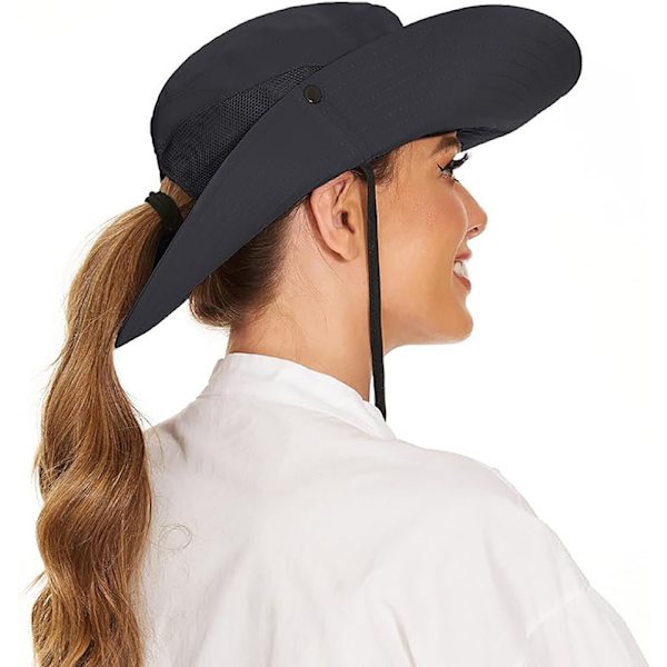 Solhatt herr dam UV-skydd 1 sommarmössa fiskehatt fiskehatt boonie fiskehatt black