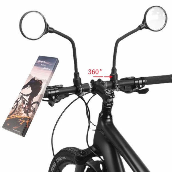 Cykelspegel, cykelbackspeglar, 2 st 360 graders justerbara roterbara konvexa backspeglar för cykel, elcykel, motorcykel, mountainbikecykel CDQ