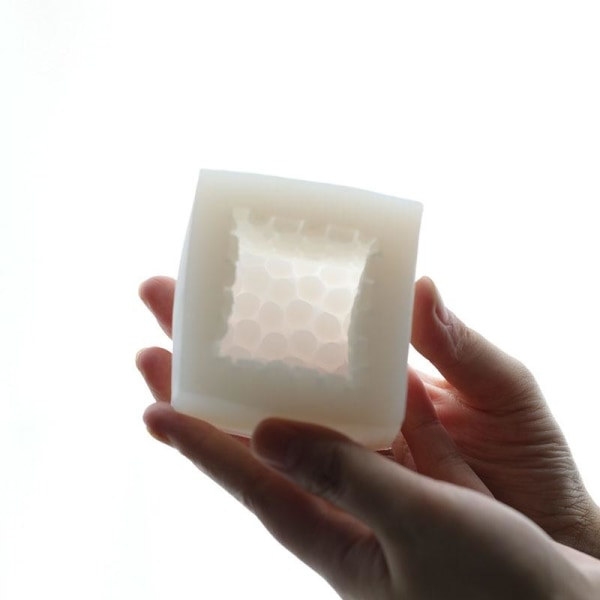 Ljusformar Ljus Stearinljus DIY Gjutformar i Silikonform LZ22054 Kub Honeycomb