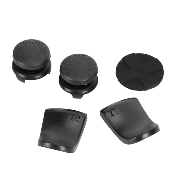 5-i-1 tumgrepp, knapplock, joystickskydd, L2 R2-avtryckarförlängare för PS5-handkontroller