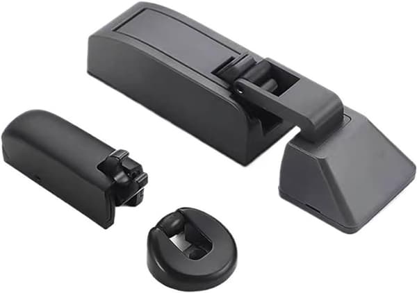 Hydraulisk dørstopper, blød lukning, kraftig metalgulvmontering, vægbeskytter til hjemmekontor, hotel, sort