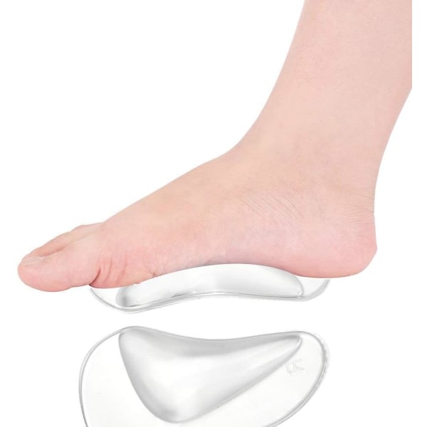 Gel Ortopædisk Flat Arch Support Indersåler Hälskydd (transparent) 4 par