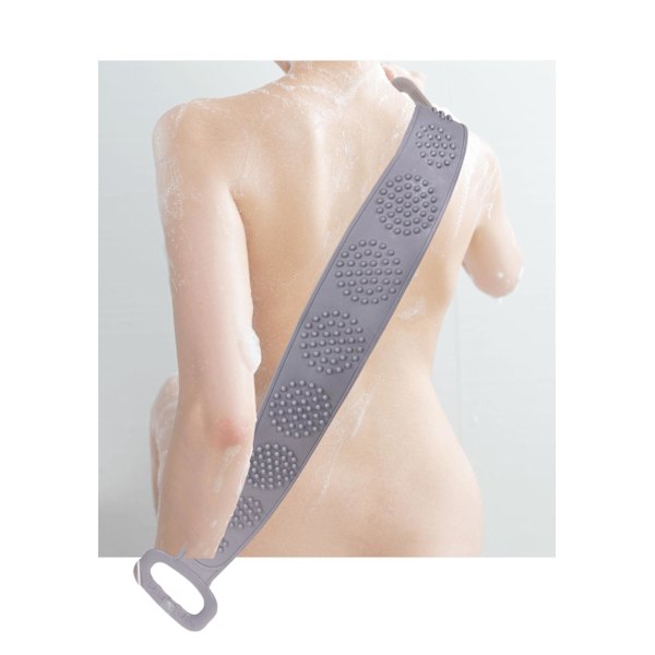 Ryggskrubbare Silikon - Massageborste Grey grå