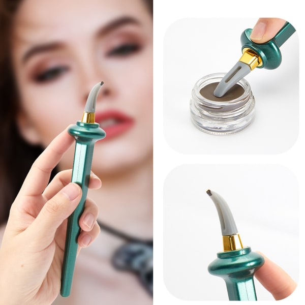 Eyeliner-værktøj Silikon Vandfast Svedfast Silikon Guide Eyeliner Lang Grøn