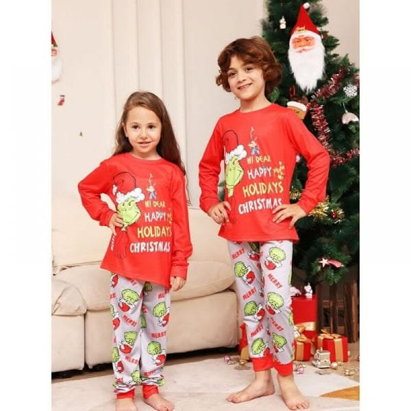 Grinch joulupyjamat Perhejoulupyjamat Aikuiset Lapset PJs Set Yöasut Pyjamat Naiset XL