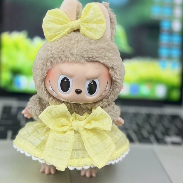 17cm Söta Mini Plyschdockkläder Outfit Tillbehör För Korea Kpop Exo Labubu Idol Dockor Tröja Hoodie Kläder DIY Barn Present 9 9 fit 17cm Labubu Doll
