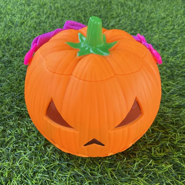 Halloween Børns Bærbare Græskar Slikspand Stemmestyrede Stropper Lysende Slik Græskar_tfrf
