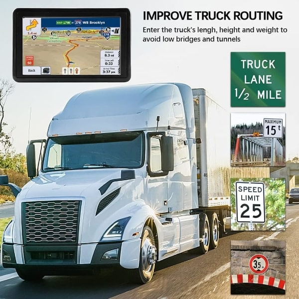 5 tommers HD bil GPS-navigator SQBB