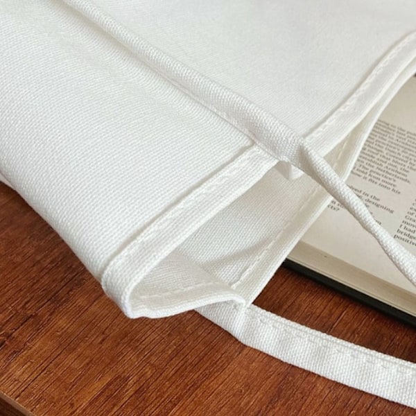 Shopper Taske Lærredstaske HVID white