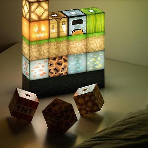Minecraft Nattlampa - USB-driven - Kreativ Byggstensmontering