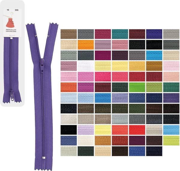 Hvid nylon-lynlås 20 cm lukket ende, 100% polyester robust sy-lynlås til nederdele, kjoler, bukser og tasker, 1 pakke