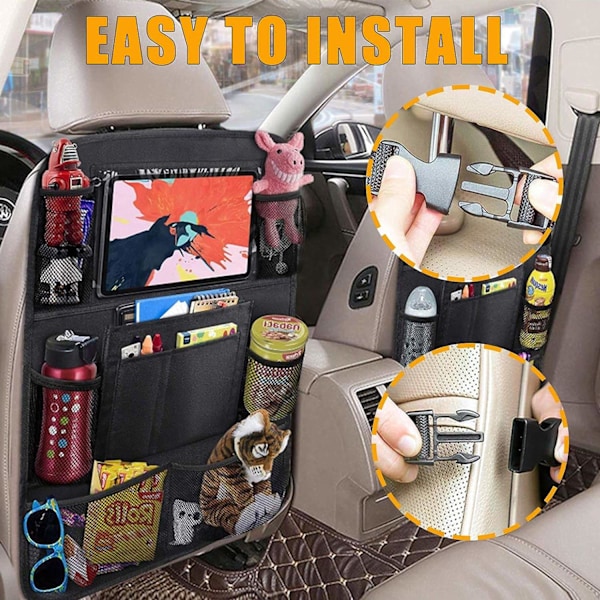 2-PACK Universal Bilbaksäte Mobil / Surfplatta Hållare Black Svart