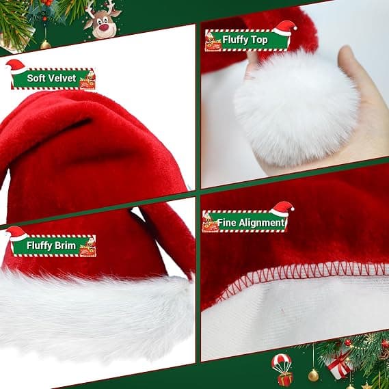 Julemandshat, skæg og paryksæt til voksne