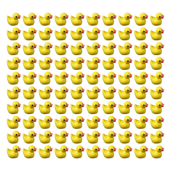 100/200 stk Mini Gummi Ande Miniatyr Harpiks Ande Gul Tiny D 200stk gul 200stk 200pcs yellow 200pcs