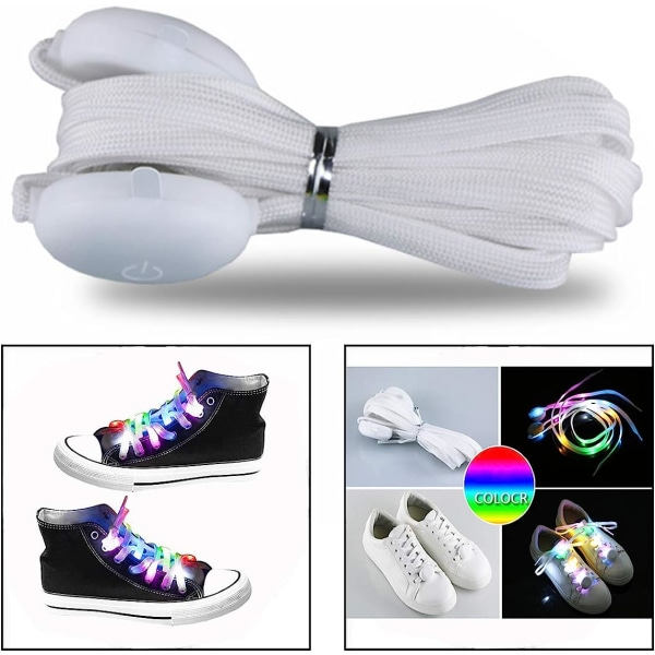1 par nylon, LED-skosnören Light Up Skosnören til par