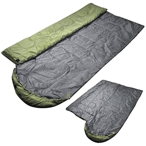 1 st Sovsäckar för vuxna, enkel kuvertsovsäck för vuxna för 3 säsonger, lätt campingvandring Green