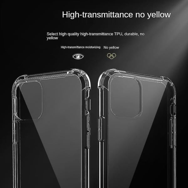Iphone Xs Max (5,8 tum) Phone case Fyrhörnskrockkudde Putoamista estävä Apple Cover läpinäkyvä All inclusive läpinäkyvä