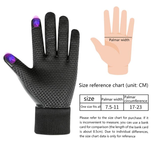 Unisex nahkakäsineet Musta Kätevä Tuulenpitävä Vedenpitävä Kosketus Musta onesize