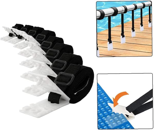 Snabb och enkel fixering solfolierulle fästkit, universellt för nedgrävda pooler, premium plast stark nylon skydd rullsystem komponenter