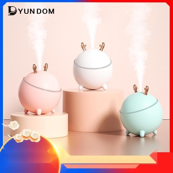 Luftfuktare aroma diffuser humidifier med LED-ljus rosa