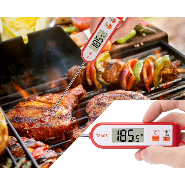 CDQ Instant Read Kjøtttermometer Matlagningstermometer med Fahrenheit/Celsius(℉/℃)