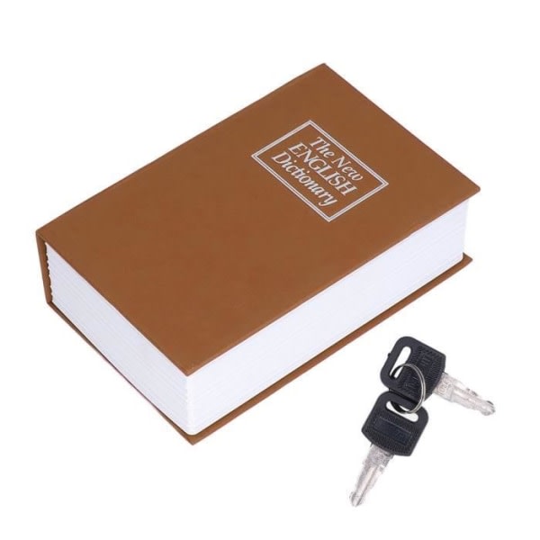 (Brun) Pengar Cashier Notebook Shape Safe Box
