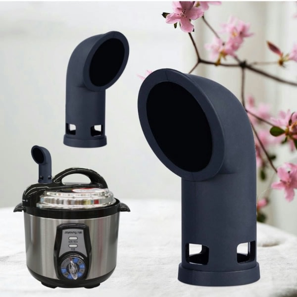 Silikonångavledare, Instant Pot/XL tryckkokare tillbehör, Alla Quart-storlekar, Gadget för kök/husbil (svart)