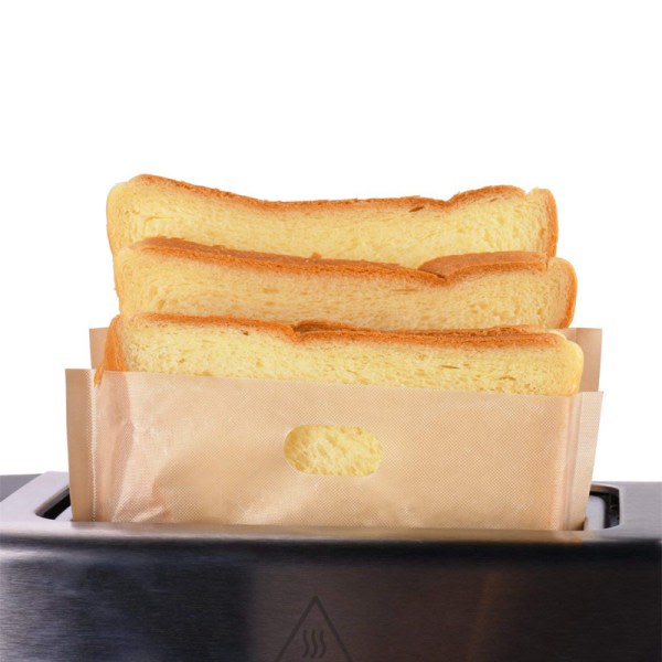 CDQ 10-pak återanvändbara brödrostpåsar Non-stick värmesmörgåspåsar