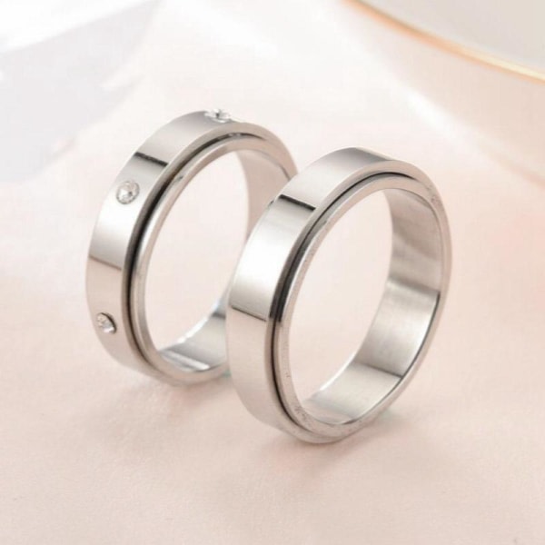 antistress spinner roterende fidget ring ringar Størrelse7/17mm Size7/17mm