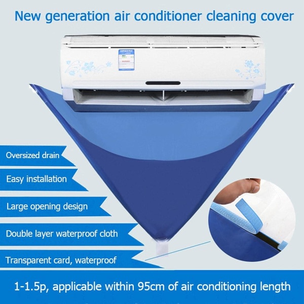 Cover, återanvändbart vattentätt väggmonterat luftkonditioneringsskydd