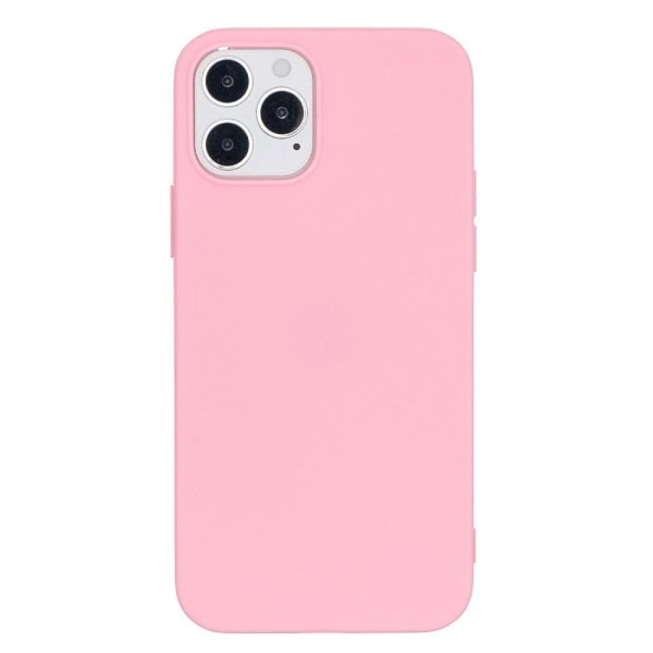 IC iPhone 12 / 12 Pro - Solid Matt TPU Skal - Ljus Rosa zdq