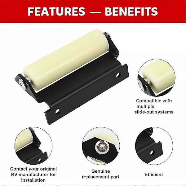RV Slide Out Roller Kit J-36 til Lippert RV Slides Roller (2-pakke) Edition 0703_tfrf