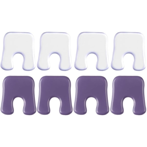 8-pack gel-hårddynor U-formade kuddar för kvinnor, silikonfotkudde Självhäftande framfotskuddar Skokuddar med höga klackar Föregående