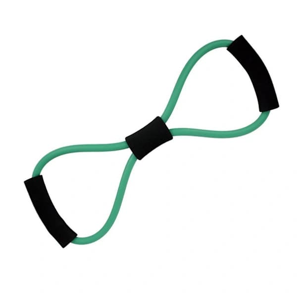 Green elastic exercise band, green green